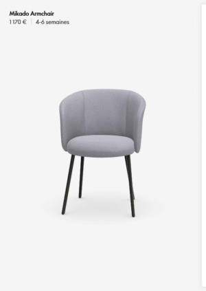 Mikado Armchair, piètement à cinq branches